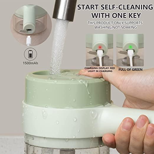 4 in 1 Portable Electric Vegetable Cutter Set