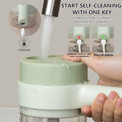 4 in 1 Portable Electric Vegetable Cutter Set