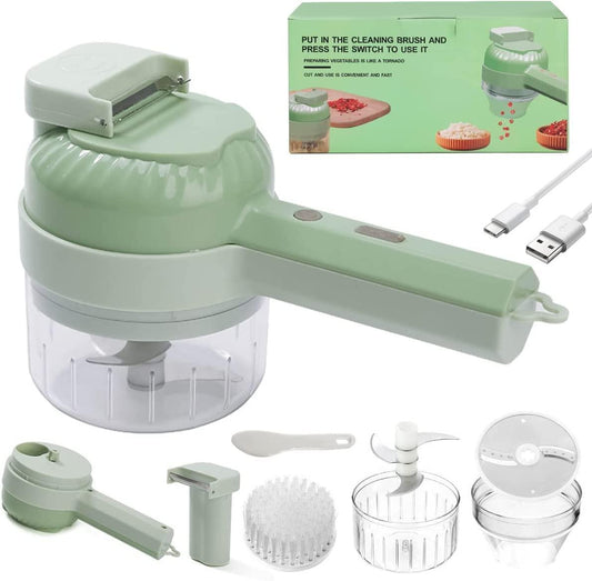 4 in 1 Portable Electric Vegetable Cutter Set